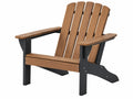 Sedia Adirondack da esterno 98 x 80 x 95 cm in legno marrone e nero con schienale inclinato